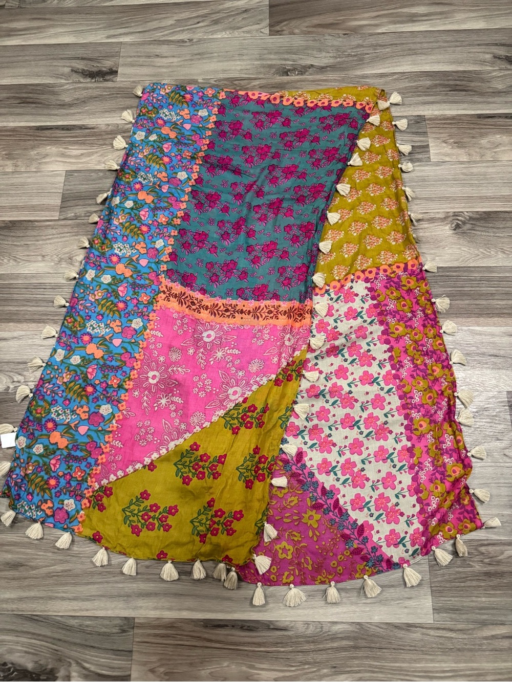 NWT Natural Life Sayulita Scarf in Bright Patchwork One Size